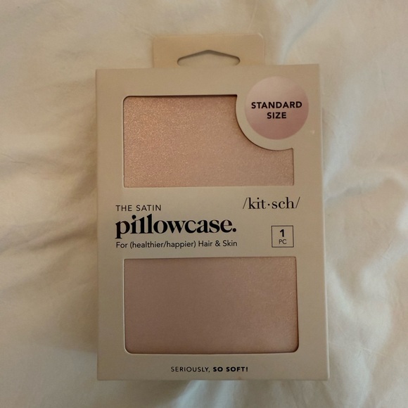 Kitsch Satin Pillowcase - Pink - Picture 1 of 1